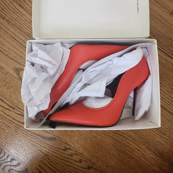 Reiss Women's Red Orange Bramley Stiletto 40 NWT - Picture 5 of 12